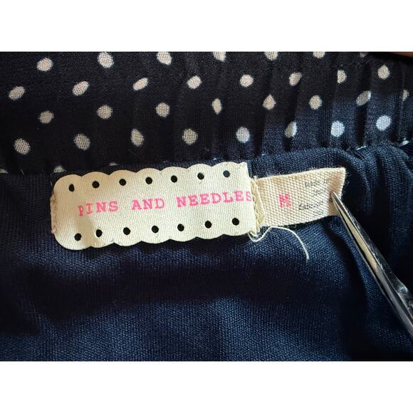 Pins and Needles Navy White Polka Dot Mini Skirt Size MEDIUM‎ - Picture 7 of 8